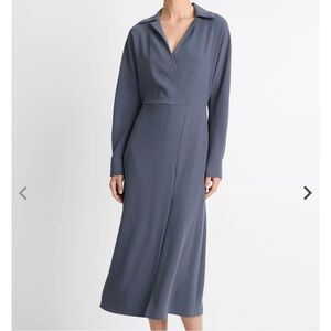 Vince Shaped Colar Dolman Long Sleeve Dress